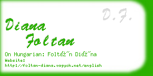 diana foltan business card